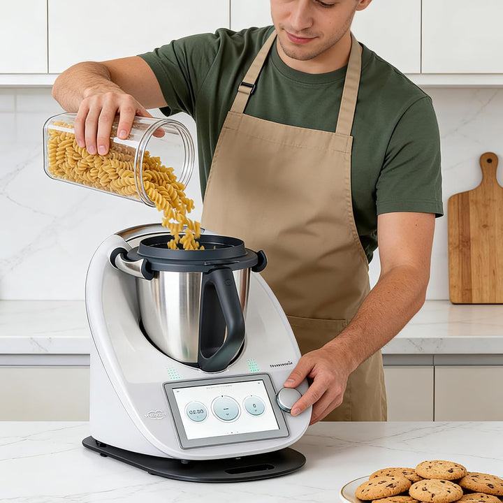 Romon Gleitbrett für Thermomix TM6 TM5, Hochwertiges Acryl Thermomix Zubehör mit Dämpfenden Gummifüs