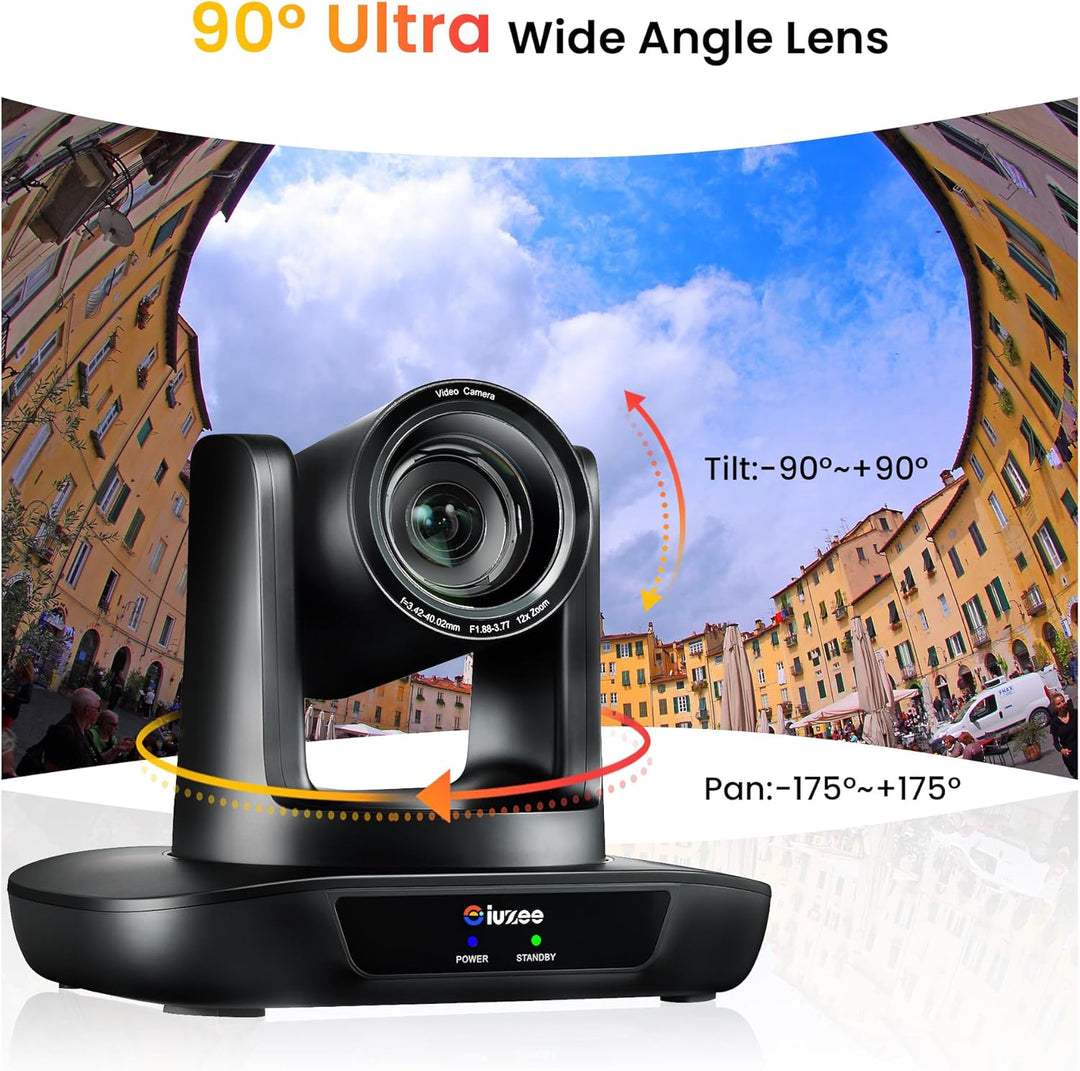 4K PTZ-Kamera 12-Fach Optischer Zoom Konferenzkamera USB3.0 HDMI PTZ Camera Weitwinkel für Kirche Vi