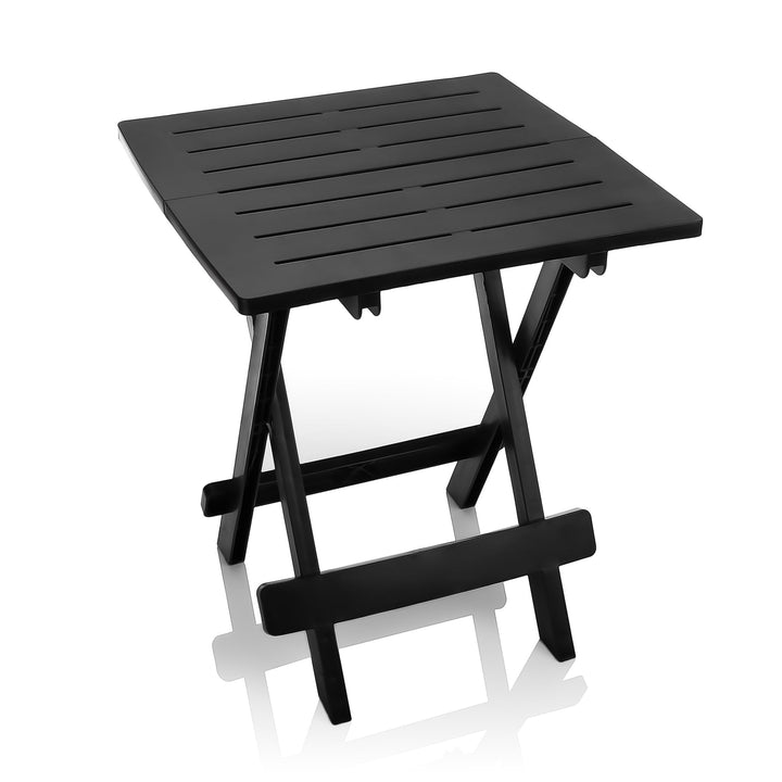BigDean Klapptisch klein in Anthrazit Kunststoff 45x43x50cm Campingtisch