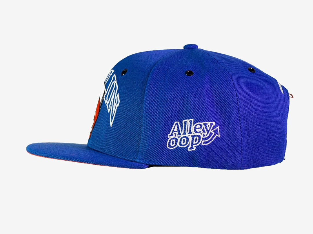 Nebelkind Snapback Cap Ballin' Blau Orange Basketball-Comic-Figur Grössenverstellbar Unisex One Size