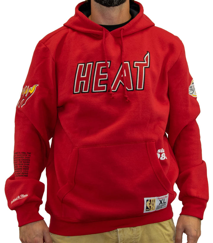 Mitchell & Ness NBA Miami Heat Origin Fleece Fleece Kapuzenpullover Herren rot/blau, S