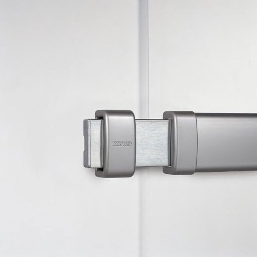 ABUS Panzerriegel PR2700 für Haus- und Wohnungstüren, edelstahl-Look, 49087 Edelstahl mit Zylinder S