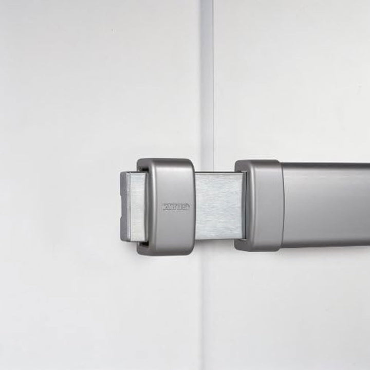 ABUS Panzerriegel PR2700 für Haus- und Wohnungstüren, edelstahl-Look, 49087 Edelstahl mit Zylinder S