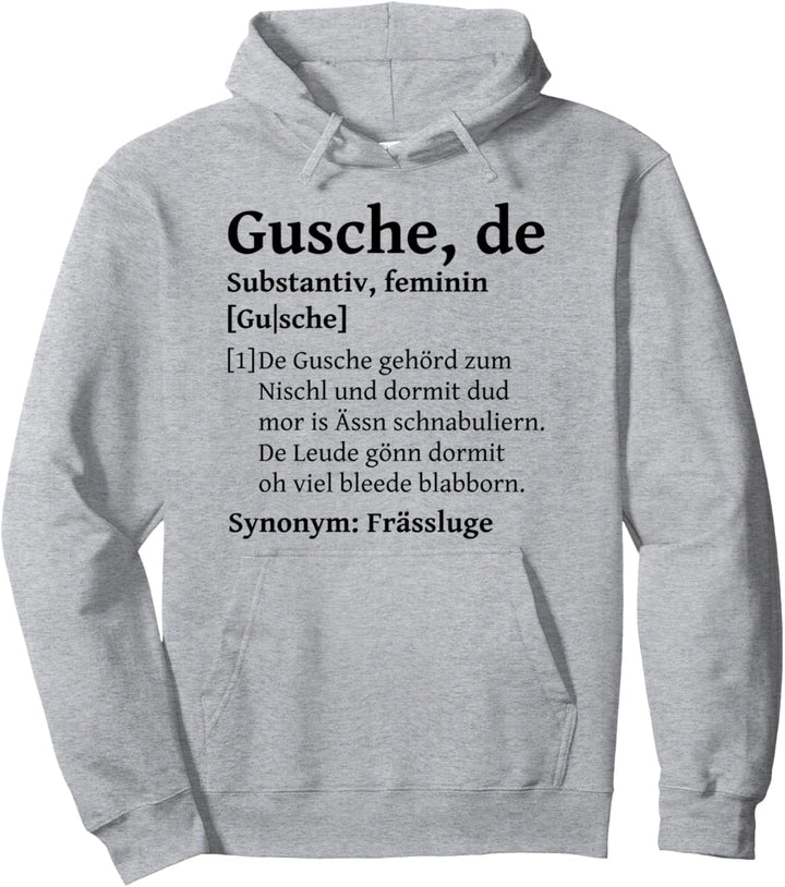 Gusche Mund auf sächsisch lustig Sachsen sächsischer Dialekt Pullover Hoodie