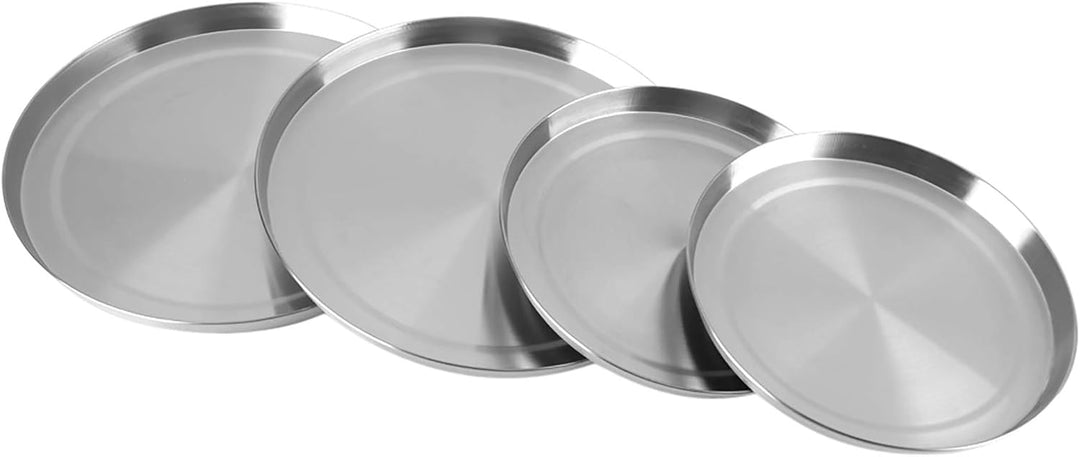 Ejoyous 4 Stück Herdabdeckplatten Edelstahl, Herddeckel aus Edelstahl Deckel für Runde Grillplatten