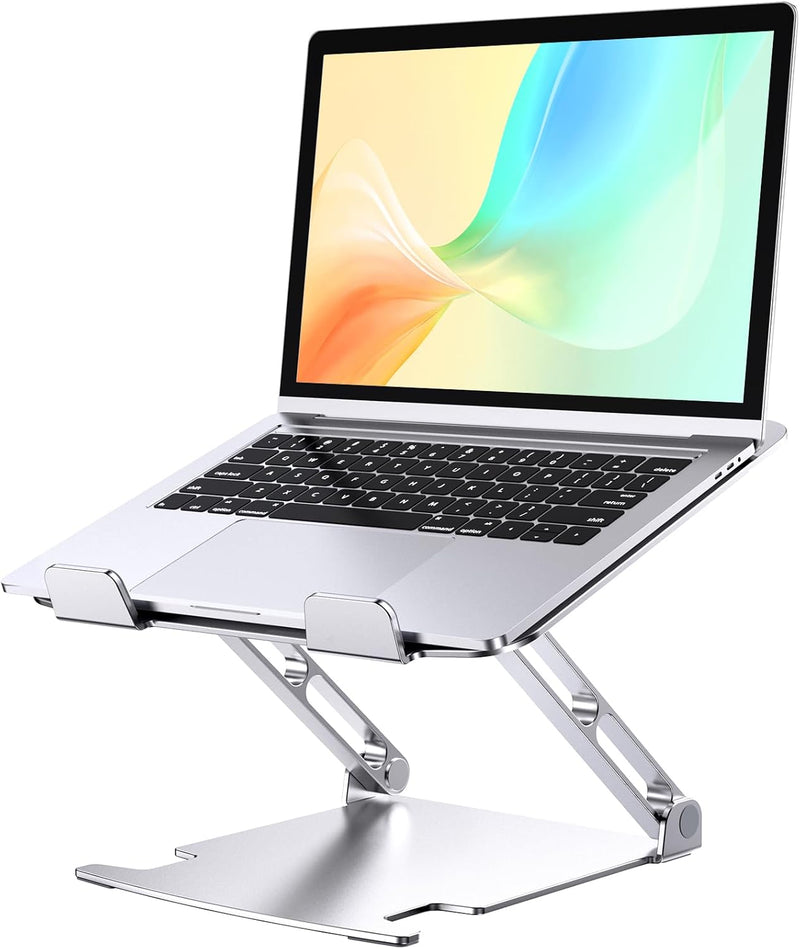 Glangeh Laptop Ständer Aluminium Robust, Belüfteter Ergonomisch Laptop Stand mit Höhenverstellbarer,