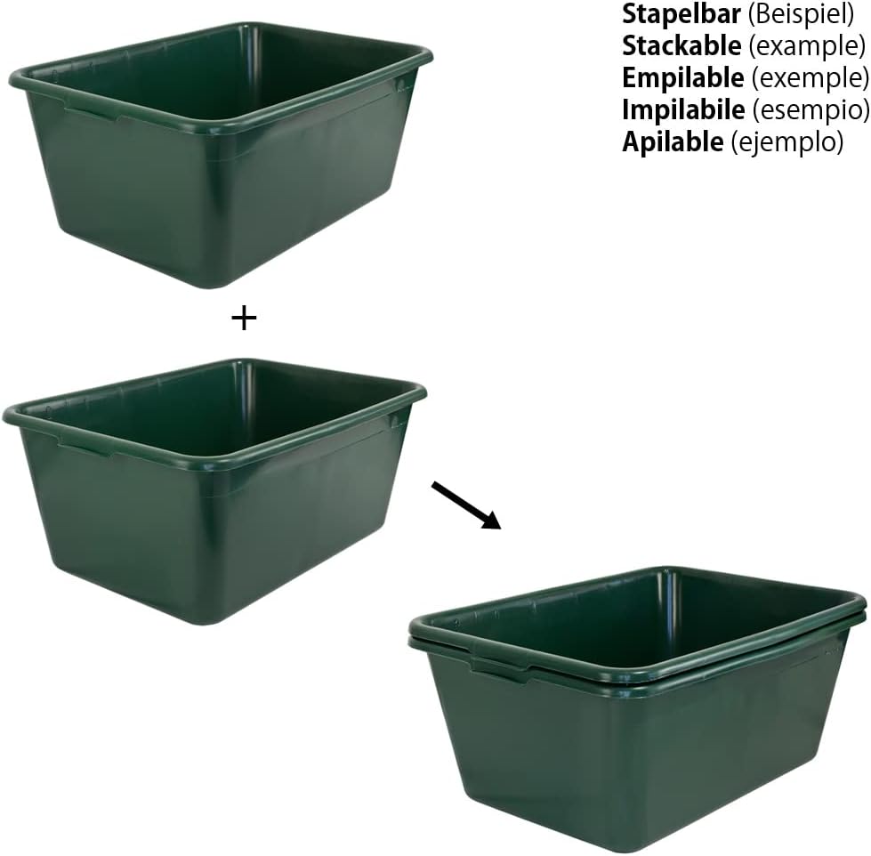 Petigi Wildwanne Futterwanne Mörtelwanne Kunststoffwanne Wassertrog Wasserbehälter 65 L / 90 L Grün