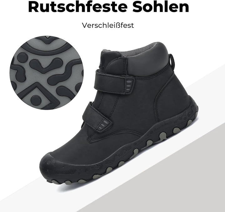 Mishansha Kinder Wanderschuhe Trekking Wanderstiefel Outdoor Trekkingschuhe 29 EU Schwarz, 29 EU Sch