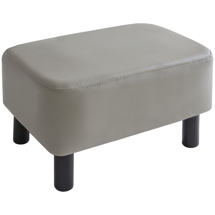 YMYNY Rechteckiger Fusshocker Sitzbank, 42 x 29 x 23 cm, Gepolsterter Hocker aus PU-Leder, mit Holzb