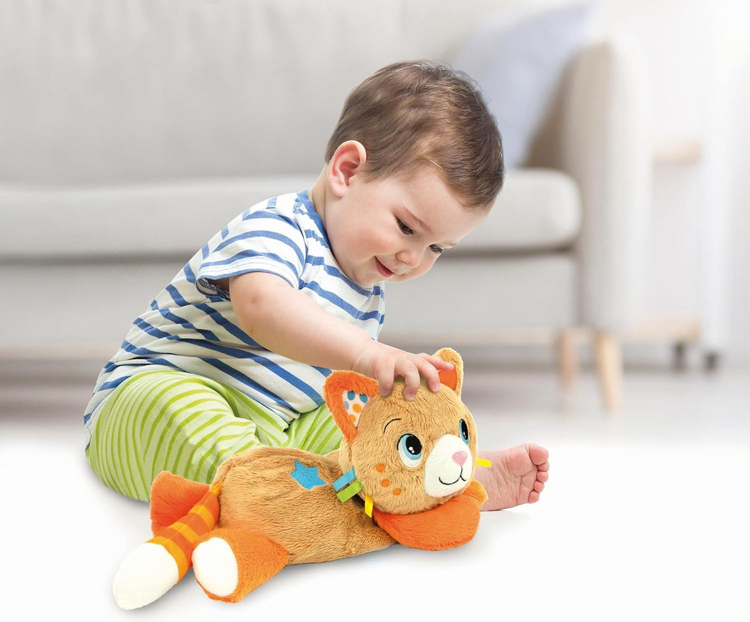 Clementoni Baby Kitty - Schlaf- und Kuschelkätzchen - Schnurrendes Plüsch-Kuscheltier zur Beruhigung