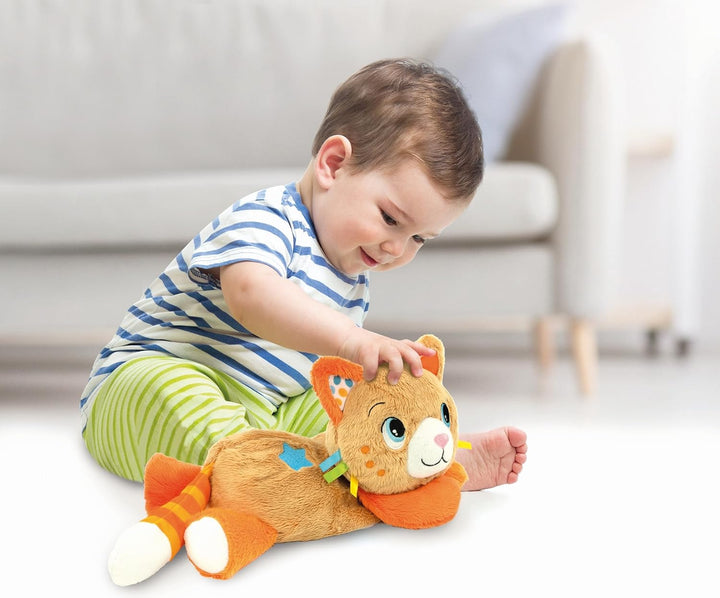 Clementoni Baby Kitty - Schlaf- und Kuschelkätzchen - Schnurrendes Plüsch-Kuscheltier zur Beruhigung