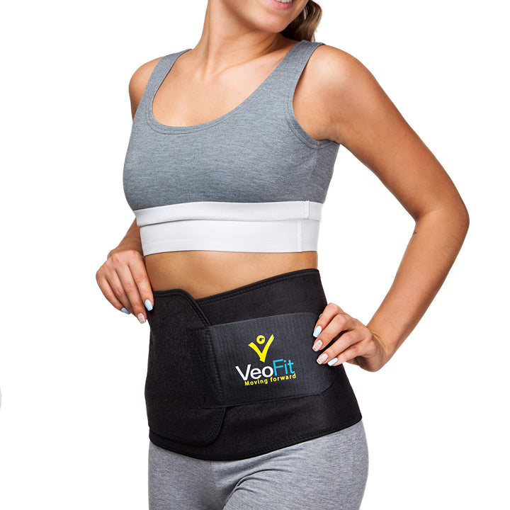 VeoFit Schwitzgürtel für den Bauch: Premium-Bauchweg-Gürtel, für Mann & Frau/Zwei Grösse/Macht Sie s