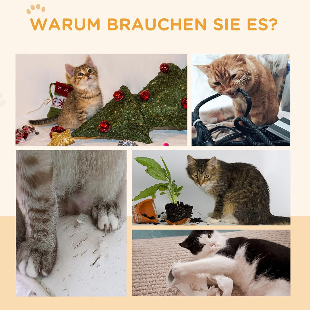 PawHut Katzenlaufrad Laufrad für Katzen 91 cm Durchmesser Katzenrad mit Bremse Laufbahn Kratzbrett,