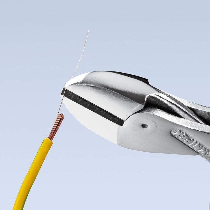 Knipex X-Cut® Kompakt-Seitenschneider hochübersetzt verchromt, isoliert mit Mehrkomponenten-Hüllen,