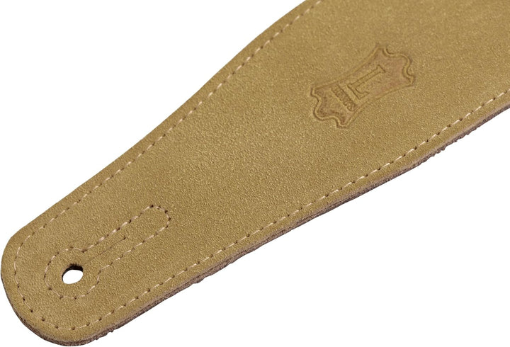 Levy's Gitarrengurt (Veloursleder, ca. 6,4 cm breit) goldbraun Bräunen, Bräunen