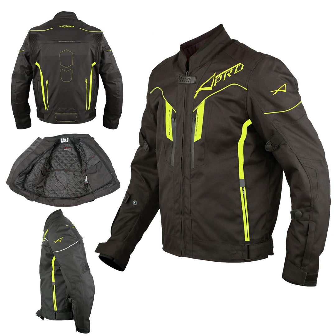 Textil Motorrad Jacke wasserdichte CE Protektoren Wasserdicht Fluo M M Fluo, M Fluo