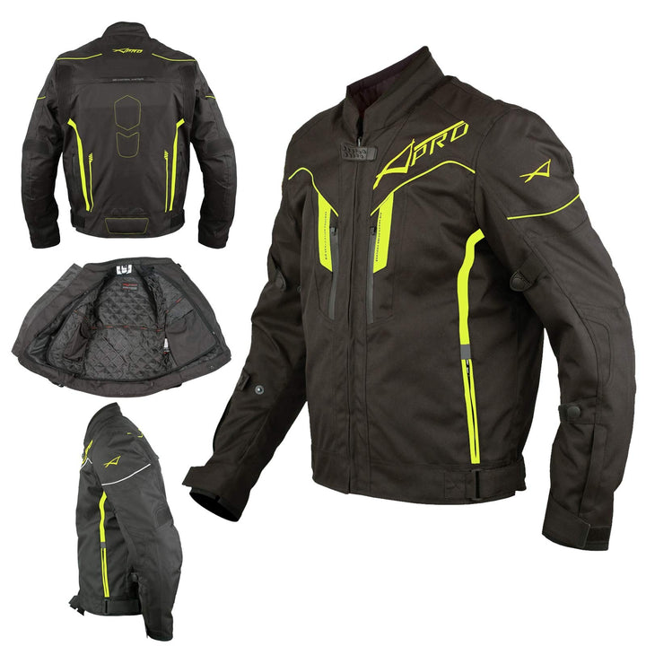 Textil Motorrad Jacke wasserdichte CE Protektoren Wasserdicht Fluo M M Fluo, M Fluo