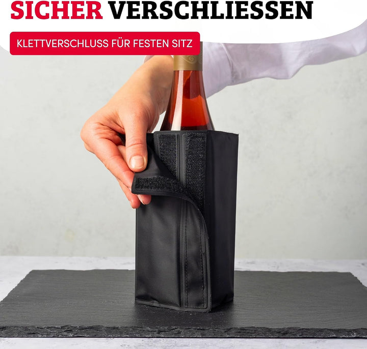 Westmark 2 Kühlmanschetten – Kühlt z.B. Sprudel-, Wein- oder Sektflaschen mit einem Flaschendurchmes