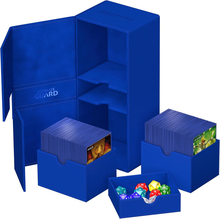 Ultimate Guard Twin Flip`n`Tray 266+ Xenoskin Blau, Blau