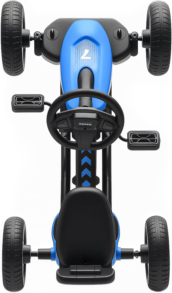 AIYAPLAY Pedal Go Kart für Kinder, Kinder-Rennwagen mit leisen Eva-Reifen, für 2-5 Jahre, blau | Kin