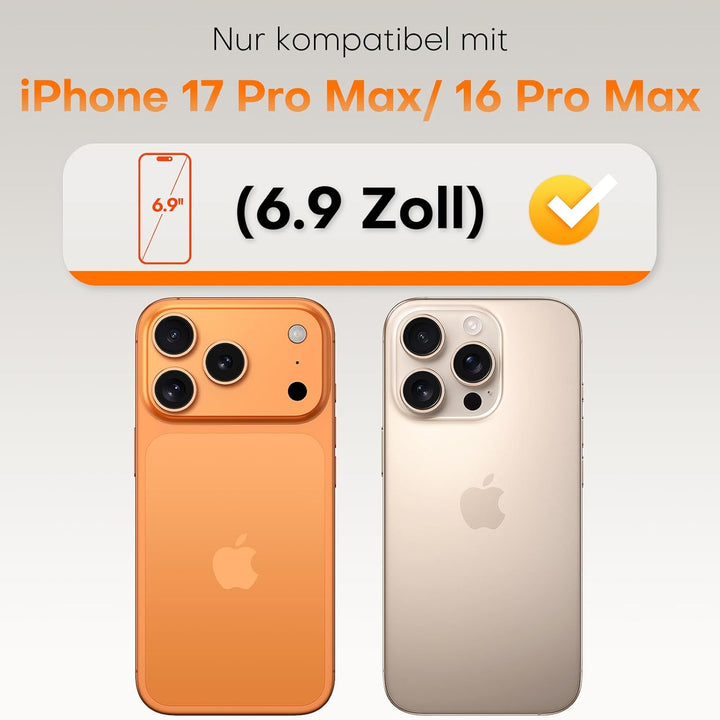 TOCOL für iPhone 16 Pro Max für Panzerglas Sichtschutz, Stossfest Full Screen Auto-Installation 0 Bl