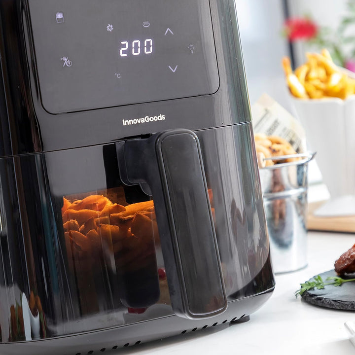 InnovaGoods® Heissluftfriteuse 5L, airfryer 1500W mit +100 Rezepten in DE, heissluftfriteuse mit int