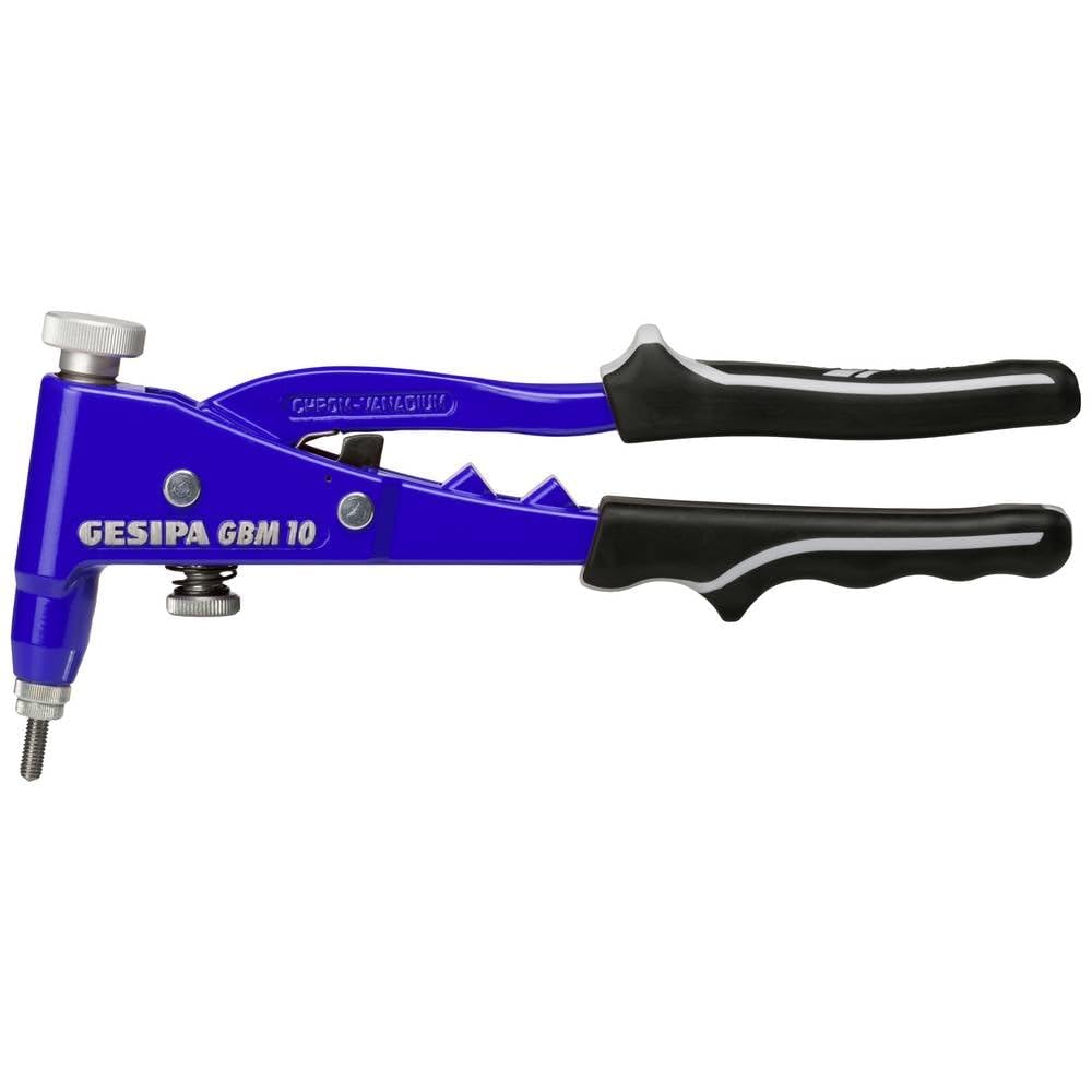 GESIPA Hand Blindnietmuttern Zange GBM 10 (M6 in Alu; M5 in Stahl; Setzhub: 7 mm; Dorn und Mundstück