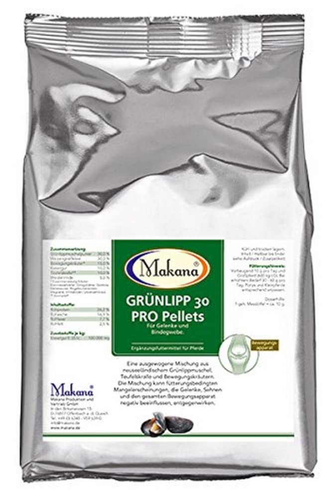 Makana Grünlipp 30 PRO Pellets für Pferde, 1000 g Beutel