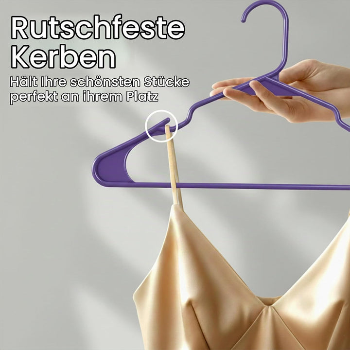 Utopia Home Starke Kleiderbügel aus Kunststoff (50er Set) - Hochwertige Filzbügel für Kleiderschränk