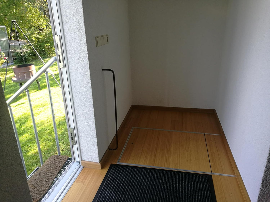 Bodenluke 90x70 cm für Keller Revisionsschacht Begehbare Schachtabdeckung mit stabilem Rahmen und Ga
