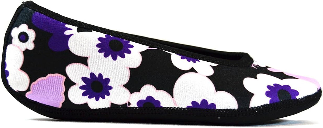 Nufoot , Damen Hausschuhe Violette Blume Large / 34 M EU / 4 B(M) US, Violette Blume Large / 34 M EU