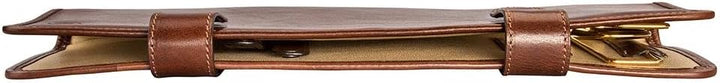 Maxwell Scott Handgefertigtes Herren Leder Krawattenetui Tivoli in Cognac Braun, Cognac Braun