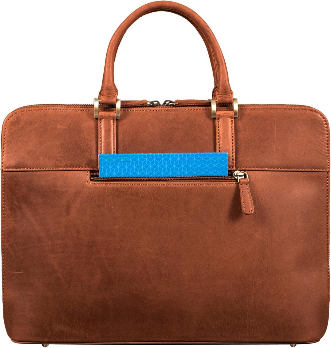 STILORD 'Clover' Arbeitstasche Damen Leder Elegant Business-Tasche Vintage Laptoptasche 13,3 Zoll Do
