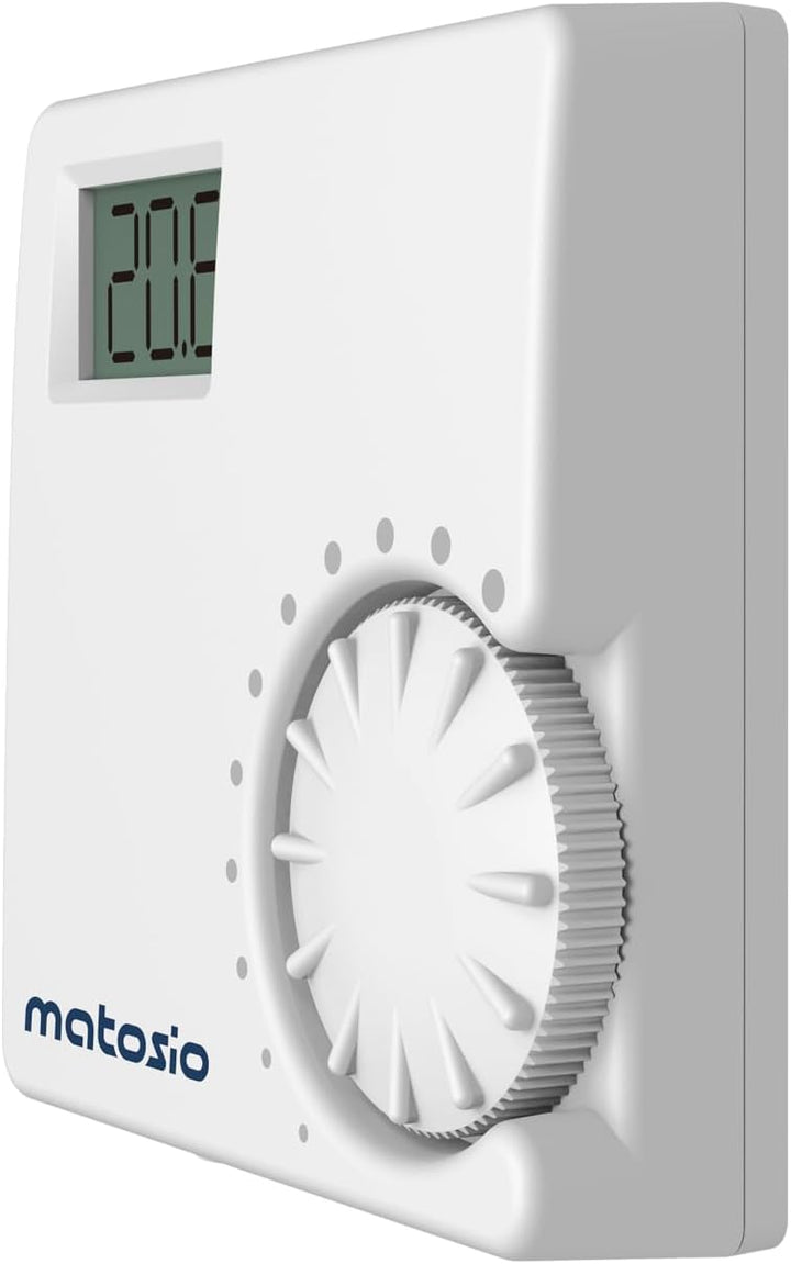 Matosio TH610 Kabelloses Thermostat mit Empfänger, Kesselthermostat, batteriebetriebener Raumthermos