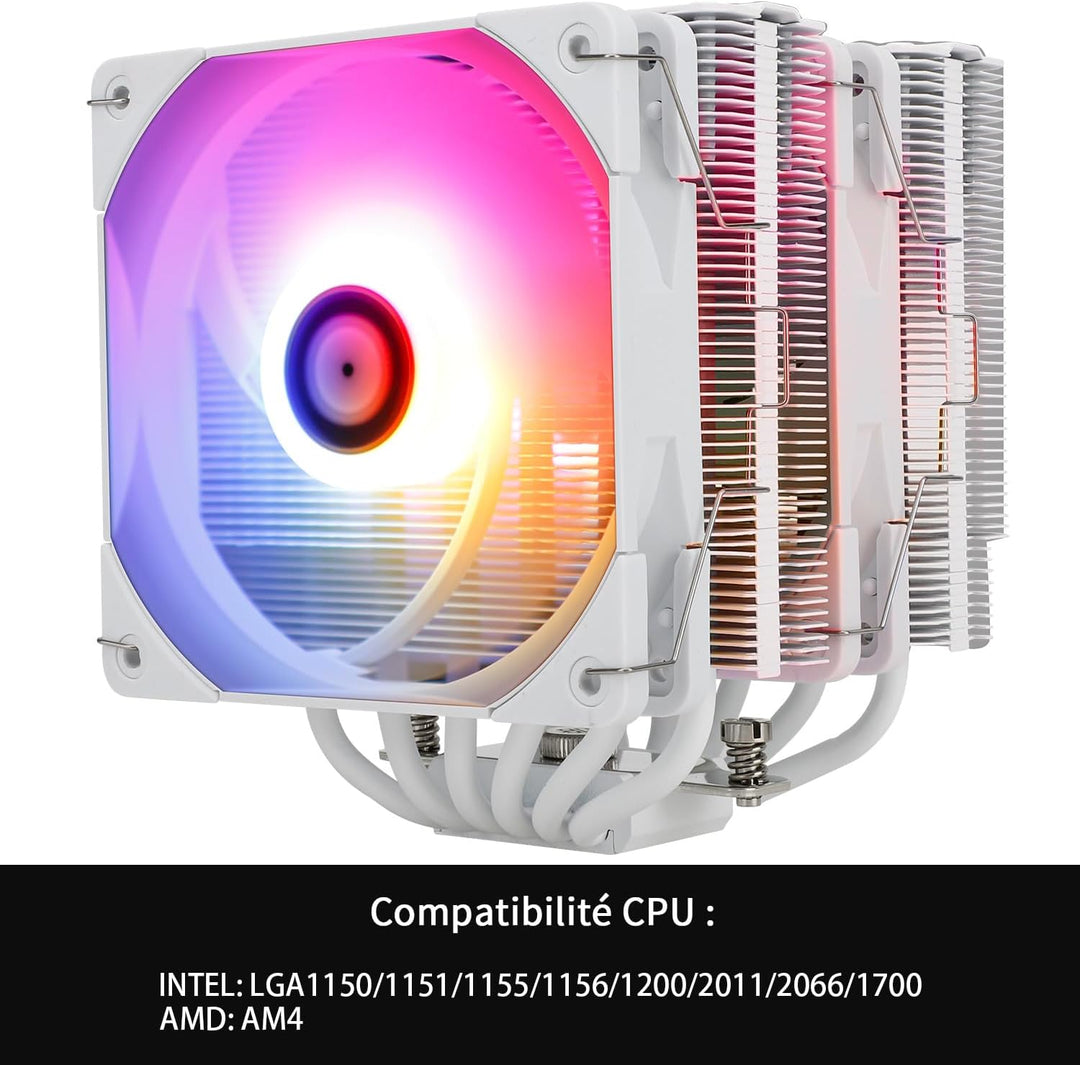 Thermalright Peerless Assassin 120 White ARGB CPU-Luftkühler, 6 Heatpipes, zwei 120-mm-TL-C12W-S-PWM