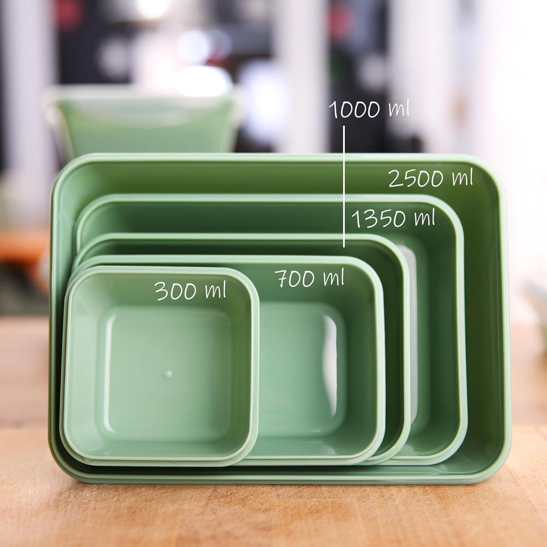 your GEAR Pila Frischhaltedosen 700ml Set - 6X Rechteckige Vorratsdosen mit Deckel luftdicht & BPA-f