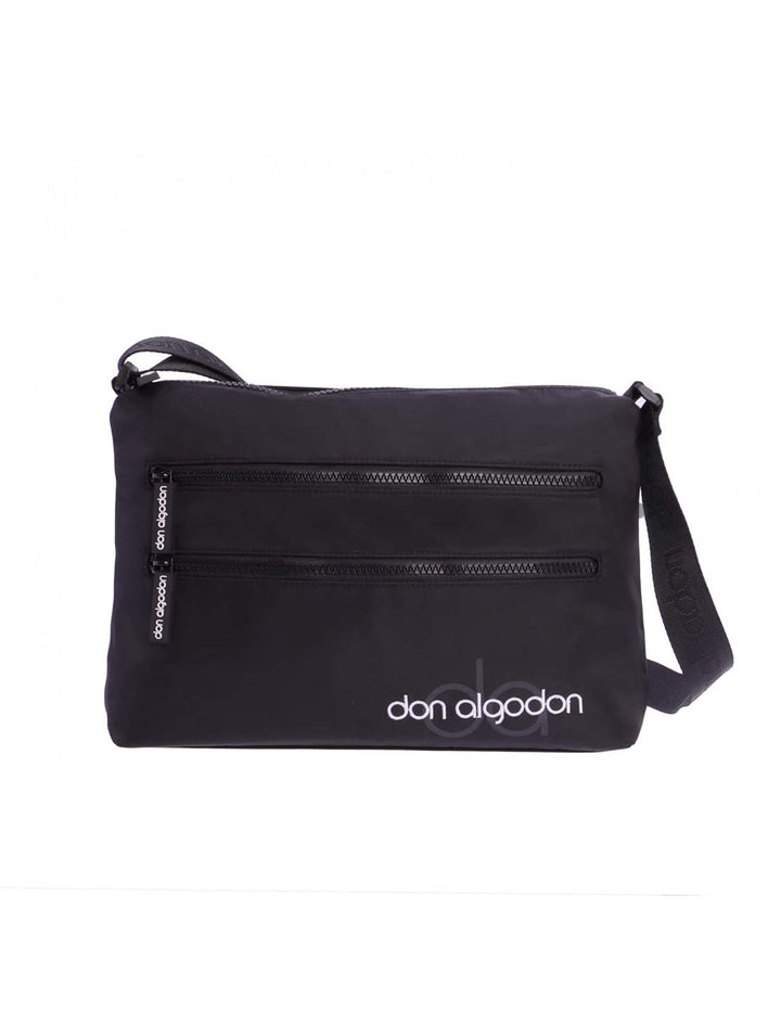 DON ALGODON Damen Zita Umhängetaschen, 30 x 9.5 x 19 cm Schwarz, Schwarz