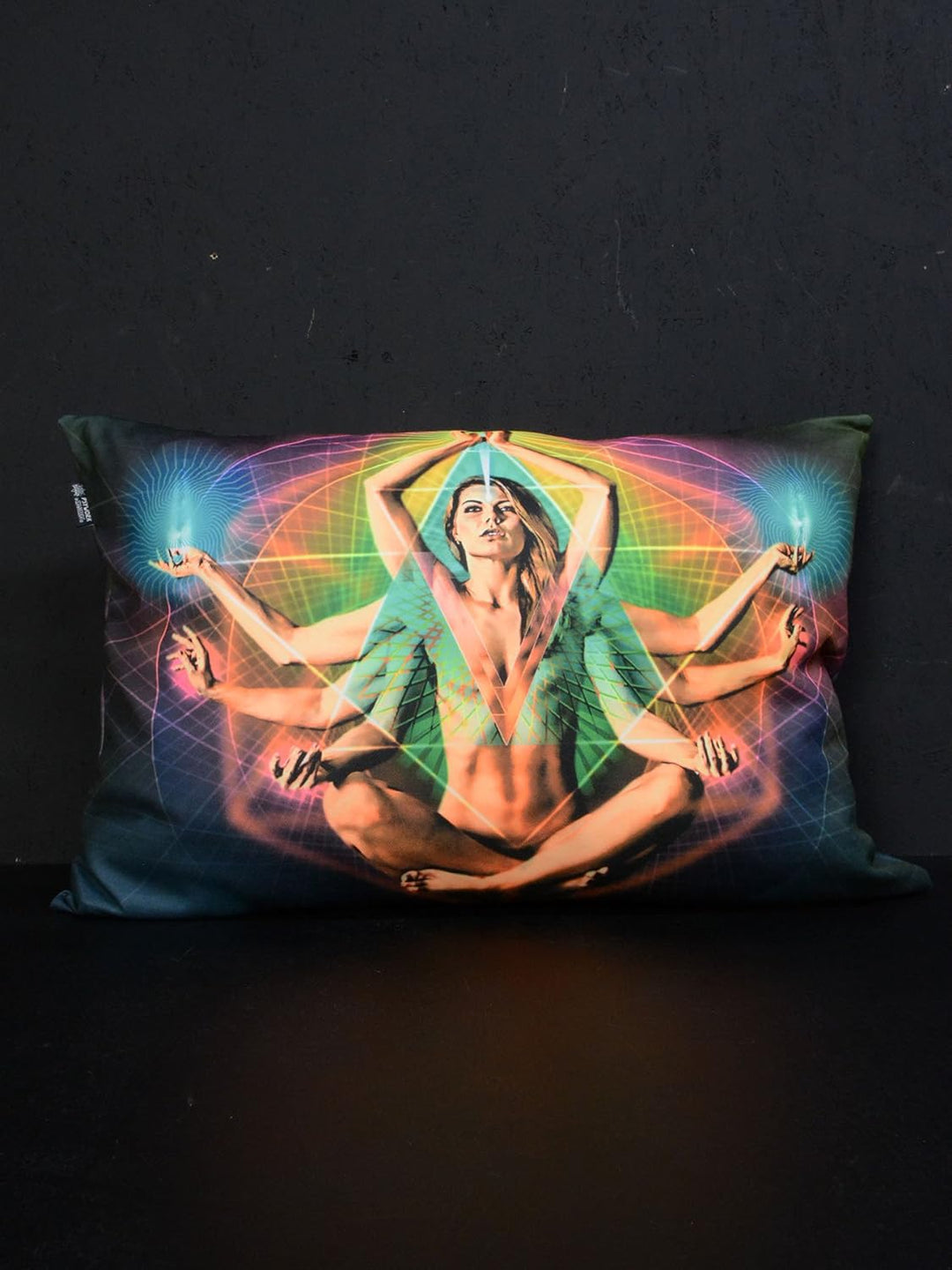 PSYWORK Schwarzlicht Kissen Neon Resonance, 50x70cm