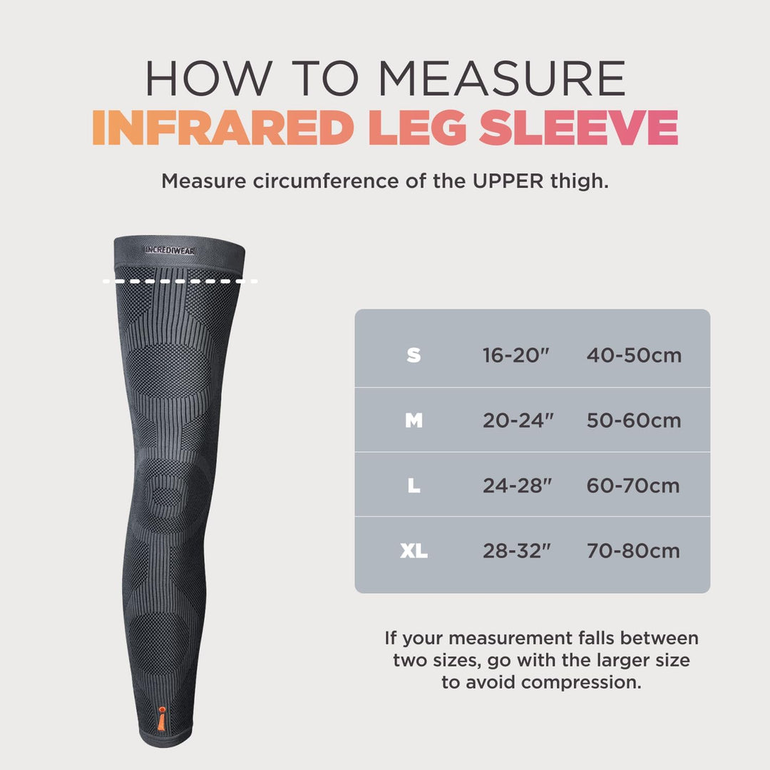Incrediwear Inc Leg Sleeve Charcoal Single - XL Charcoal Extra Large, Charcoal Extra Large