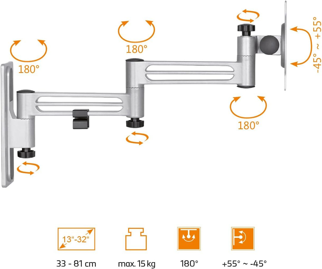 My Wall TV-Wandhalterung für Wohnmobile – HC1-3L, TV Wandhalterung für Wohnmobil und Wohnwagen, Fern