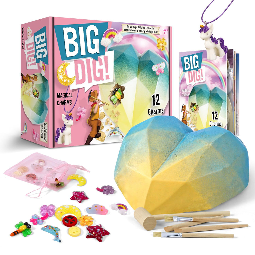 Eggbox Jumbo Fantasy Magische Amulette Ausgrabungsset fur Kinder, 12 Doppelseitige Amulette, Handbuc