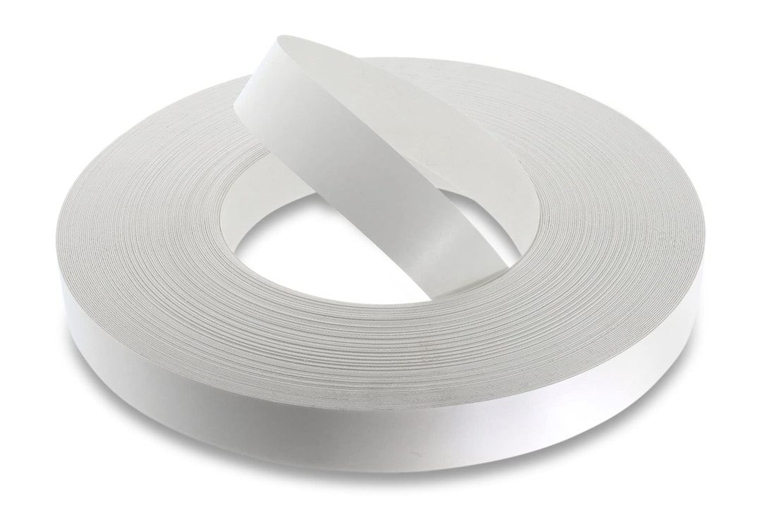 WoodPress® 30mm Mattweisse Melamin Kantenumleimer mit Schmelzkleber – 50m Industrielle Rolle – Einfa