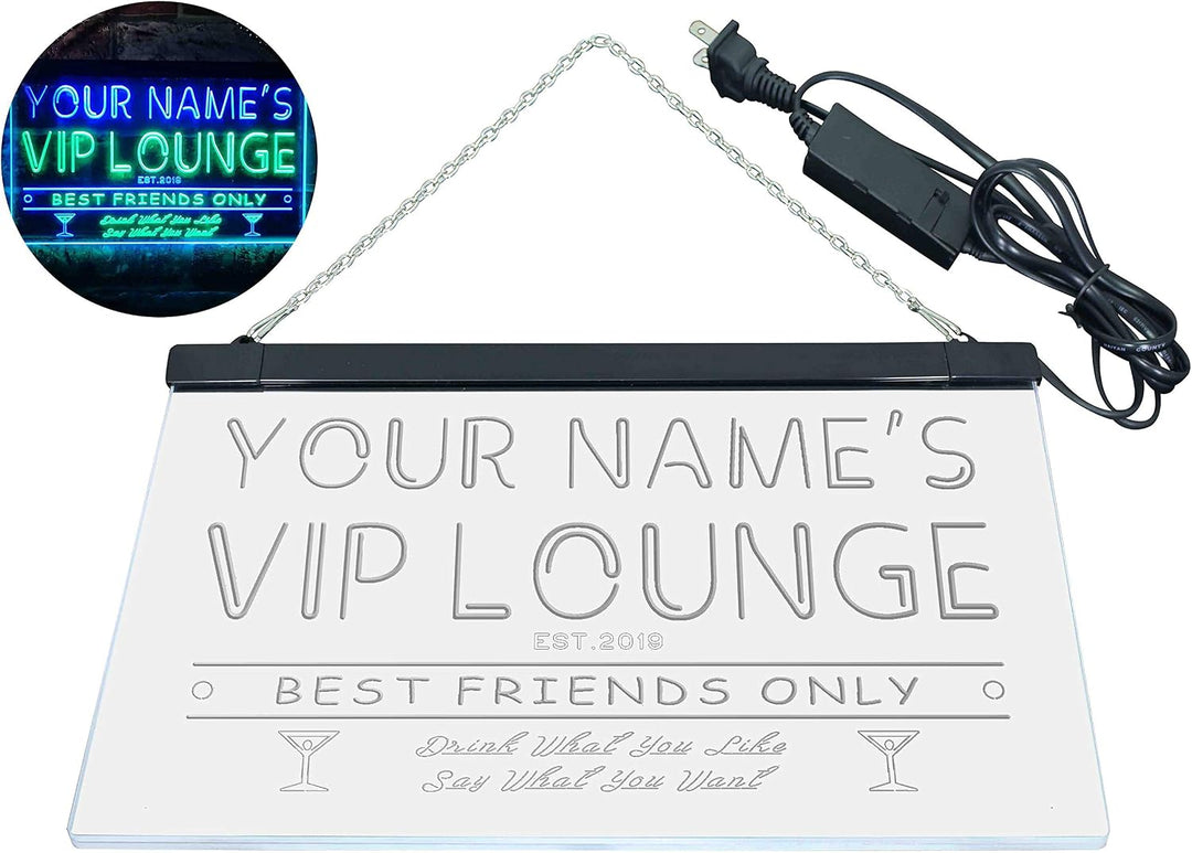 Personalized Your Name Est Year Theme VIP Lounge Bar Club Pub Dual Color LED Barlicht Neonlicht Lich