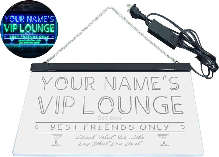 Personalized Your Name Est Year Theme VIP Lounge Bar Club Pub Dual Color LED Barlicht Neonlicht Lich