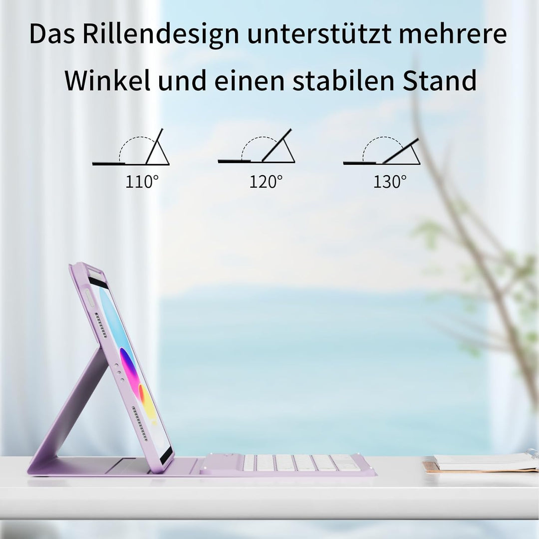 Tastatur Hülle für iPad Air 11 Zoll 2026/2025/2024, iPad Air 10.9 Zoll 2022/2020 5./4. Gen, Magnetis