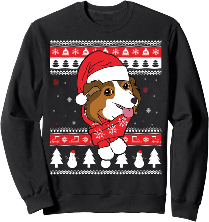 Shetland Sheepdog Lustiger Hund Hässliche Weihnachten Sweatshirt