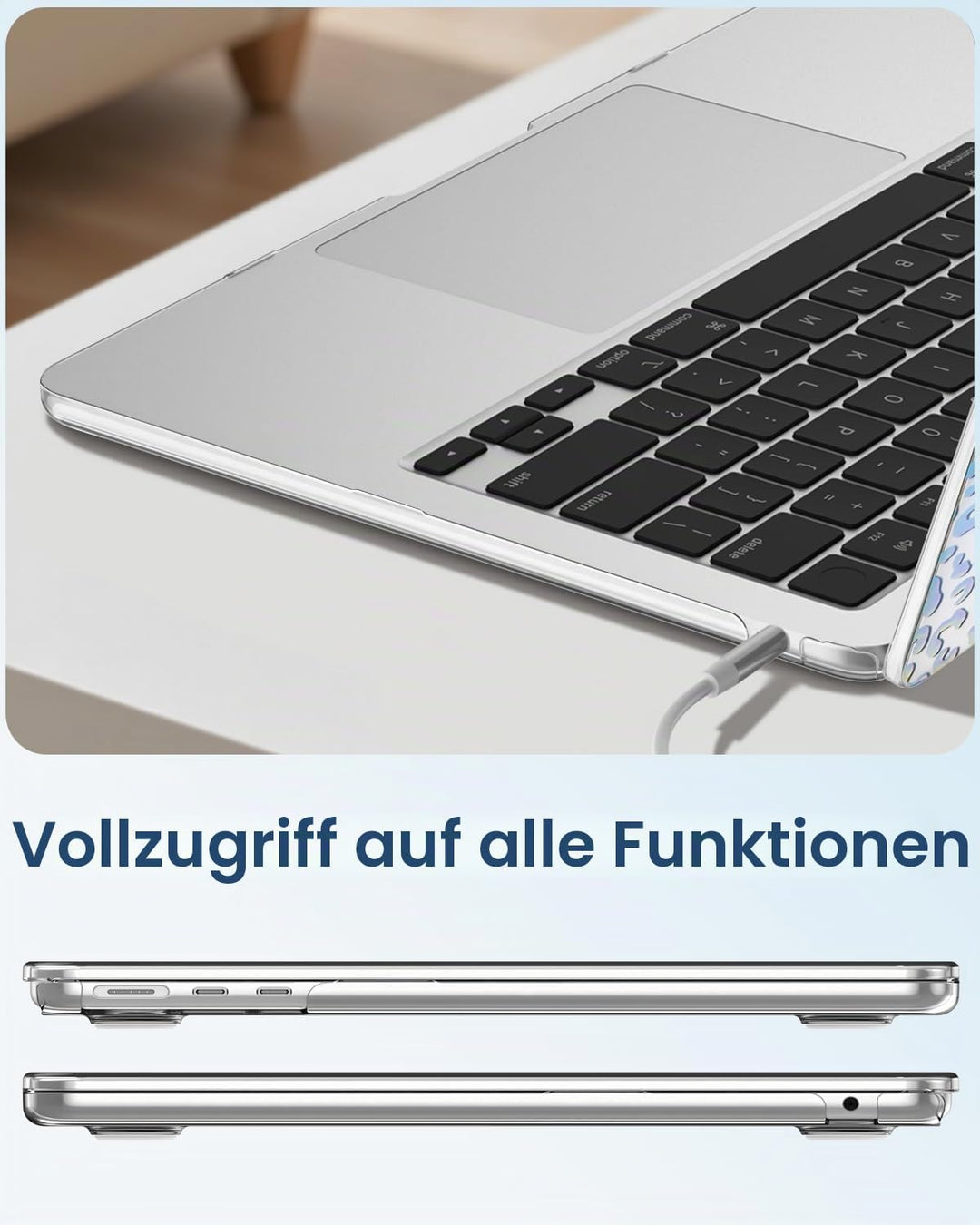 Fintie Hülle Kompatibel mit MacBook Air 13,6 Zoll M5 M4 M3 M2 (2026-2022) A3449 A3240 A3113 A2681, U