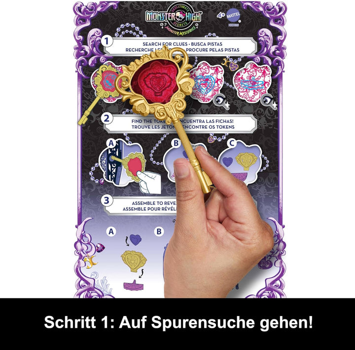 Monster High Skulltimate Secrets Puppen- und Accessoire-Set, Monster Mysteries Clawdeen Wolf mit Kle