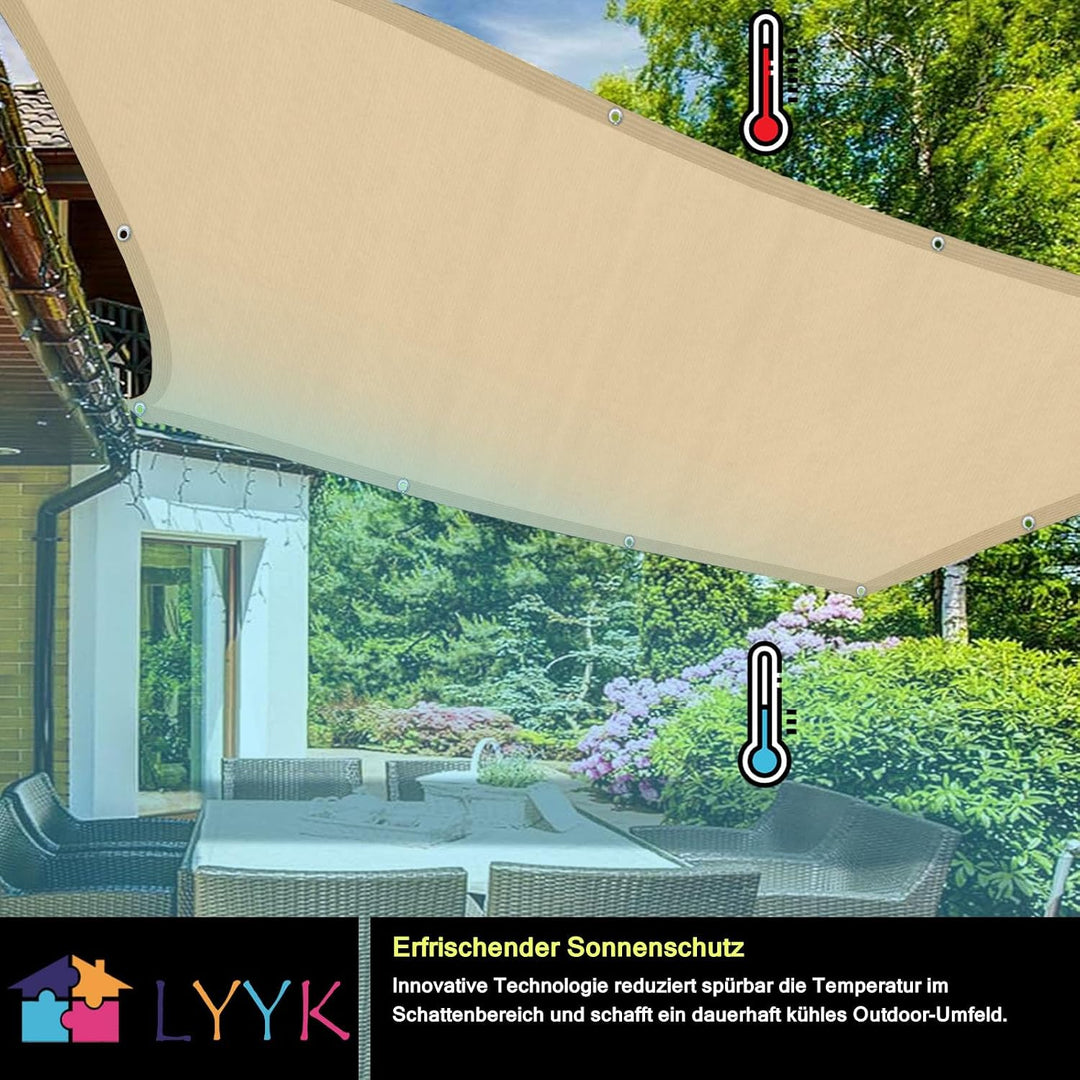 Sonnenschutz Schattennetz,Beschattung für Terrassenüberdachung,Outdoor UV-Beständiges Atmungsaktiv S