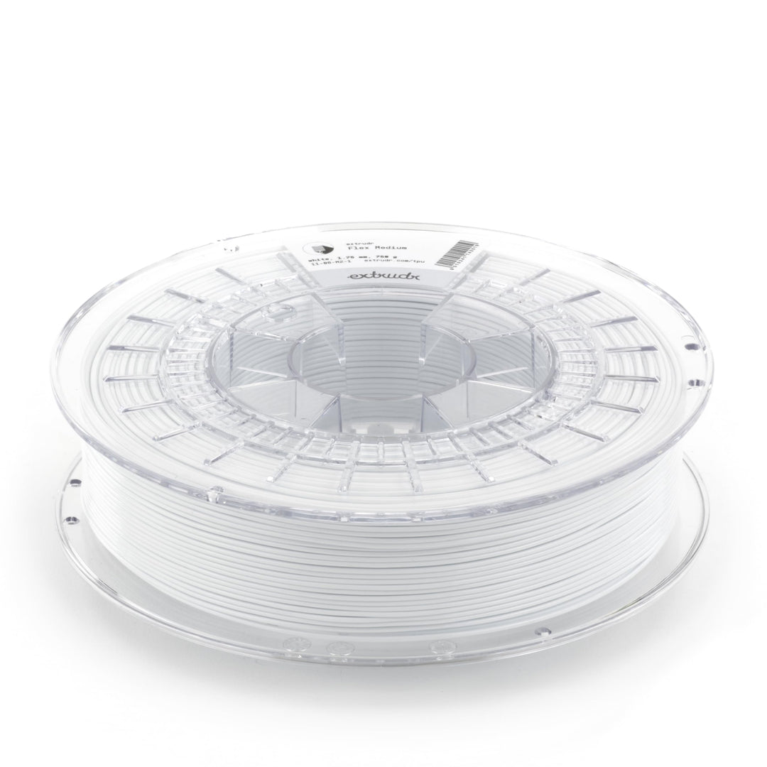 extrudr® TPU Flex medium ø1.75mm (750gr) 'WEISS/WHITE' - 3D Drucker Filament - Made in Austria TPU m